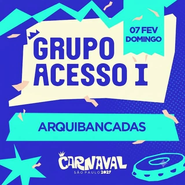 Arte oficial — Carnaval de São Paulo 2027 - Arquibancadas - Acesso I