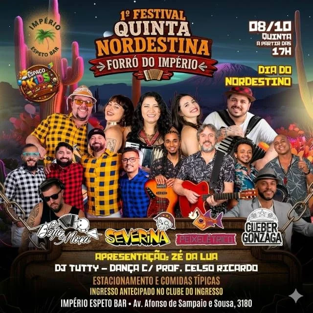 Arte oficial — 1º Festival Quinta Nordestina Forró do Império