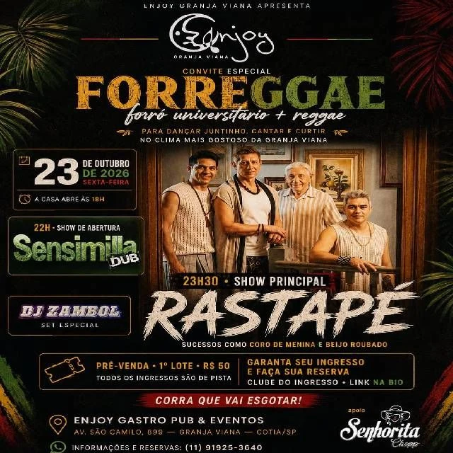 Arte oficial — Forreggae com Rastapé