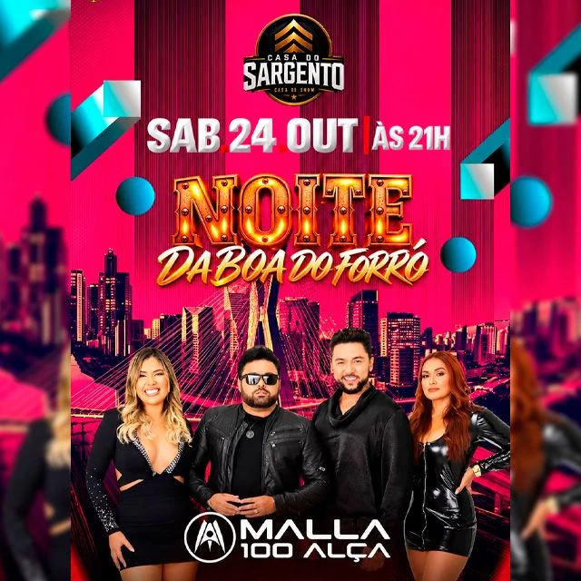 Arte oficial — Noite da Boa - Forró com Malla 100 Alça