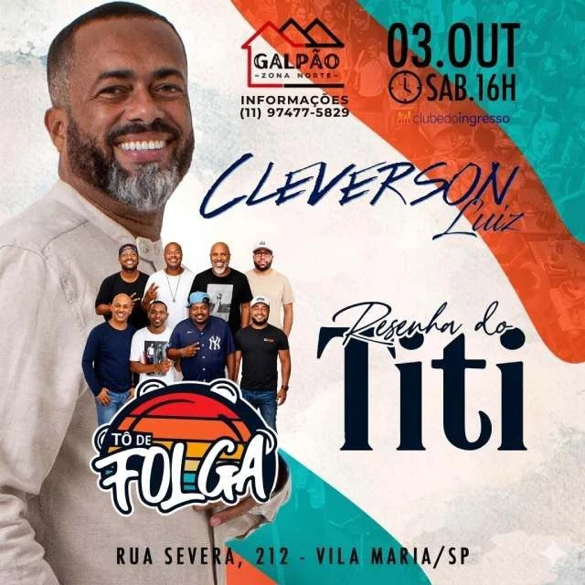 Arte oficial — Tô de folga +  Resenha do Titi + Cleverson Luiz