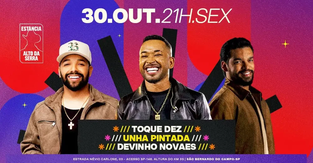 Arte oficial — Toque Dez, Unha Pintada e Devinho Novaes