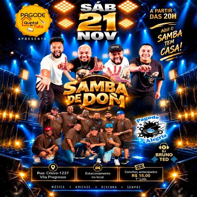 Arte oficial — Samba de Dom + Pagode da Alegria