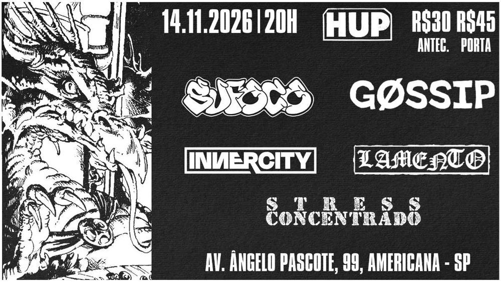 Arte oficial — Stress Concentrado, Sufoco, Gossip, Lamento e Innercity