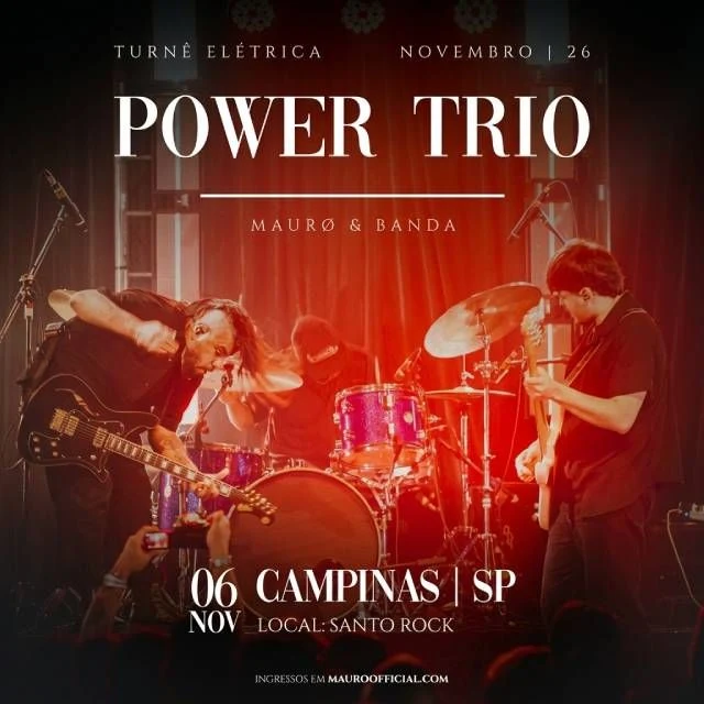 Arte oficial — Mauro Power Trio - Campinas