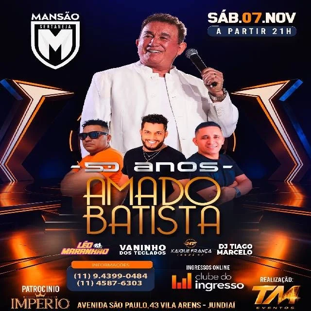 Arte oficial — Amado Batista 50 Anos