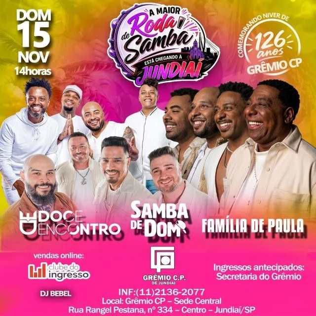 Arte oficial — A Maior Roda de Samba de Jundiaí