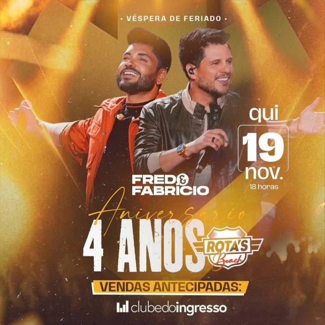 Arte oficial — Aniversário de 4 Anos do Rotas Beach