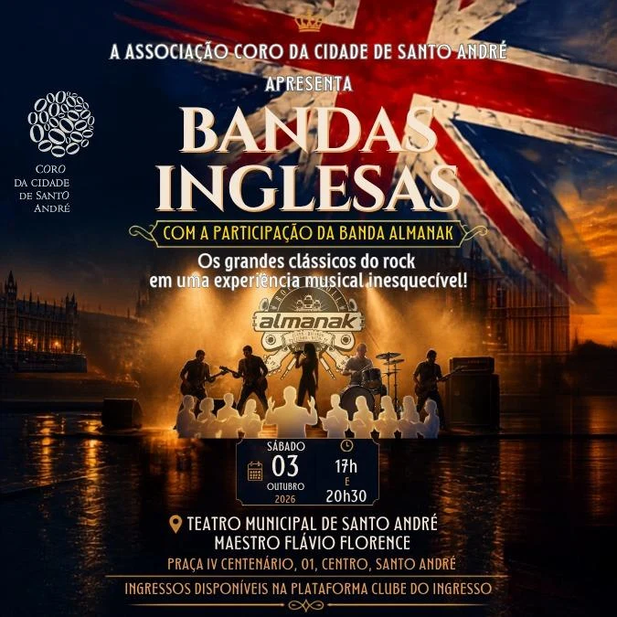 Arte oficial — Bandas Inglesas - Sessão 20h30