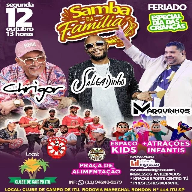 Arte oficial — Samba da Família Especial Dia das Crianças