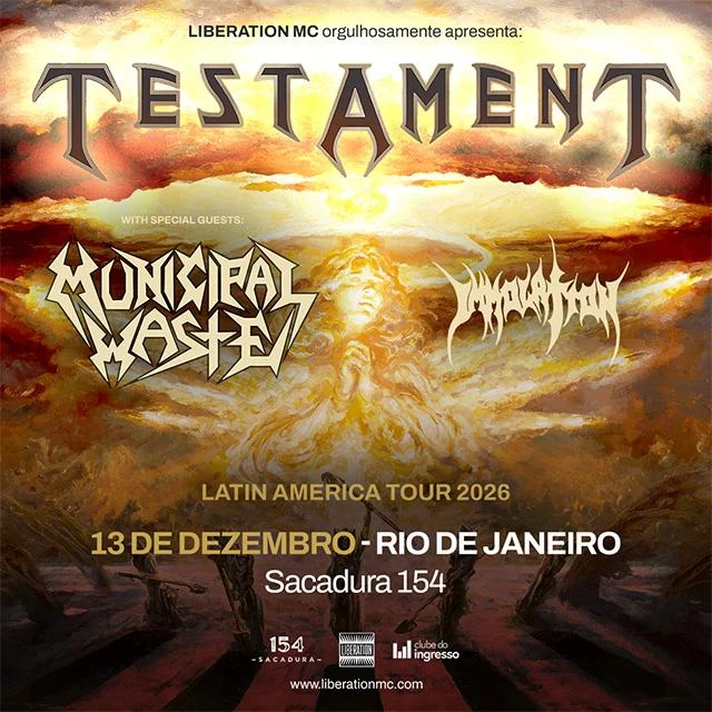 Arte oficial — Testament no Rio de Janeiro